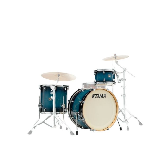 Tama Superstar Classic Maple 3 Piece Shell Pack Blue Burst Lacquer front