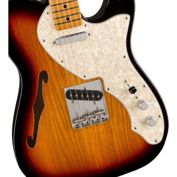 Fender Vintera Ii 60s Telecaster Thinline MN 3-color Sunburst, body closeup