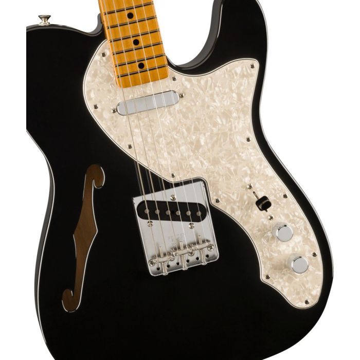 Fender Vintera Ii 60s Telecaster Thinline MN Black, body closeup