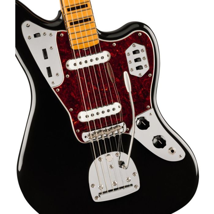 Fender Vintera Ii 70s Jaguar MN Black, body closeup