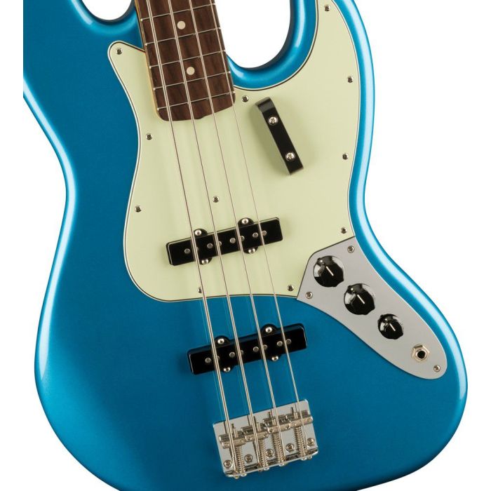 Fender Vintera Ii 60s Jazz Bass RW Lake Placid Blue, body closeup