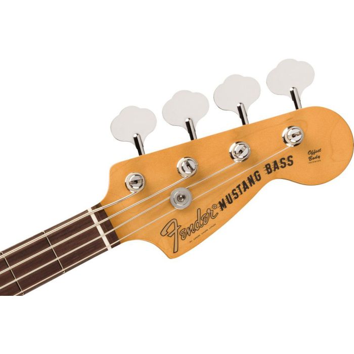 Fender Vintera Ii 70s Mustang Bass RW Competition Orange,, headstock rear