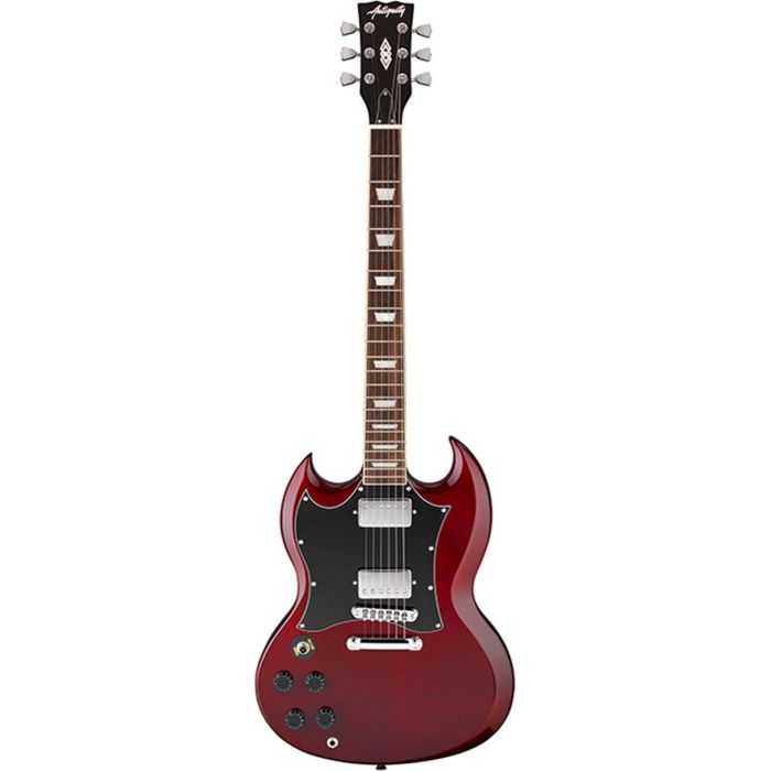 Antiquity Gs1l LH Electric Guitar Cherry Red, front view