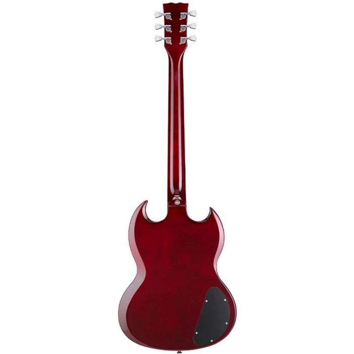 Antiquity Gs1l LH Electric Guitar Cherry Red, rear view