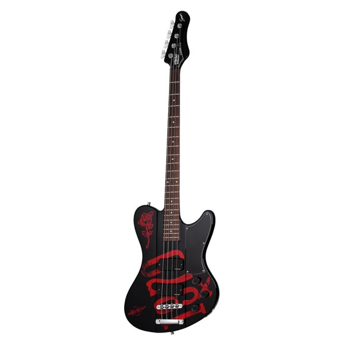 Schecter Simon Gallup Ultra Spitfire Bass Red Black front