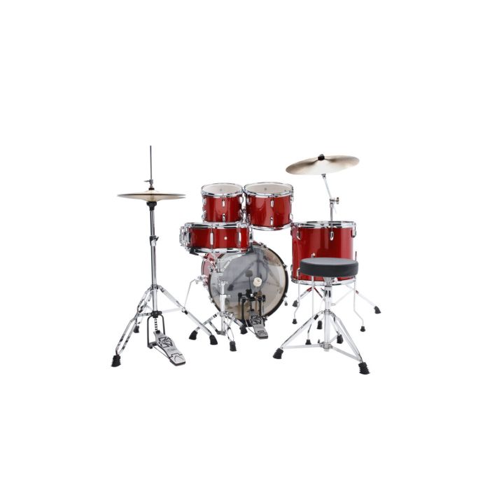 Tama Stagestar 20" 5pc Kit Candy Red Sparkle w/ Hardware & Zildjian Planet Z Cymbals back