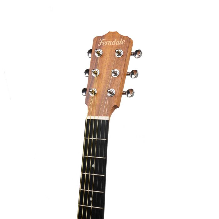 Ferndale M2-K Koa Mini Acoustic Guitar Headstock