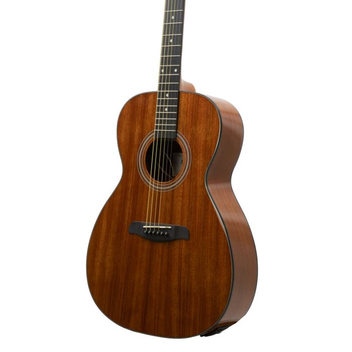 Ferndale OM2-E-M Electro Acoustic Guitar Mahogany Body Angled