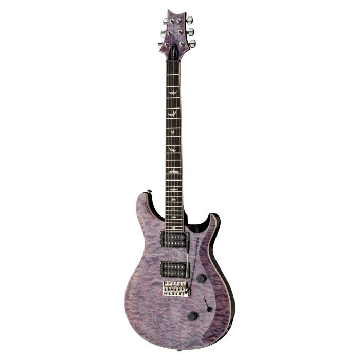 PRS SE Custom 24 QM Electric Guitar Violet angled view