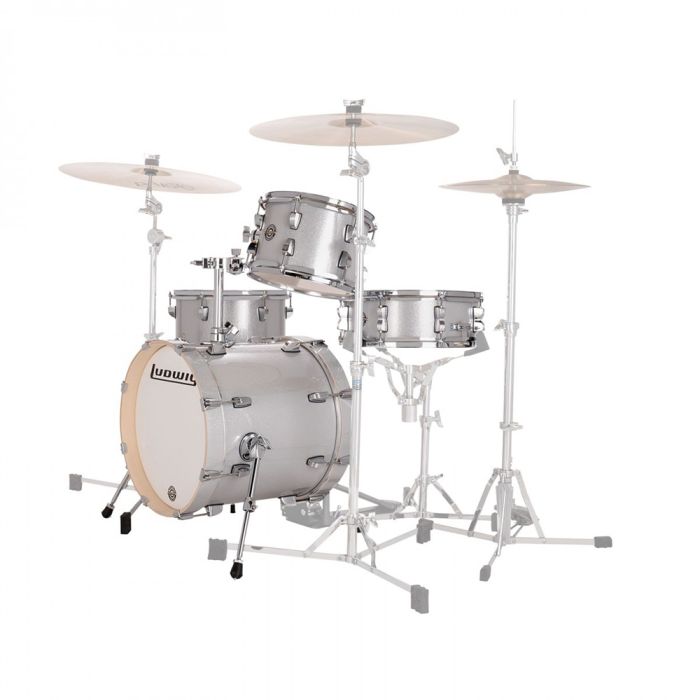 Ludwig Breakbeats By Questlove Drum Kit Silver Sparkle side