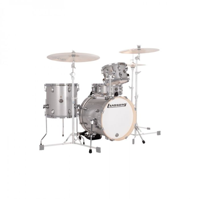 Ludwig Breakbeats By Questlove Drum Kit Silver Sparkle front