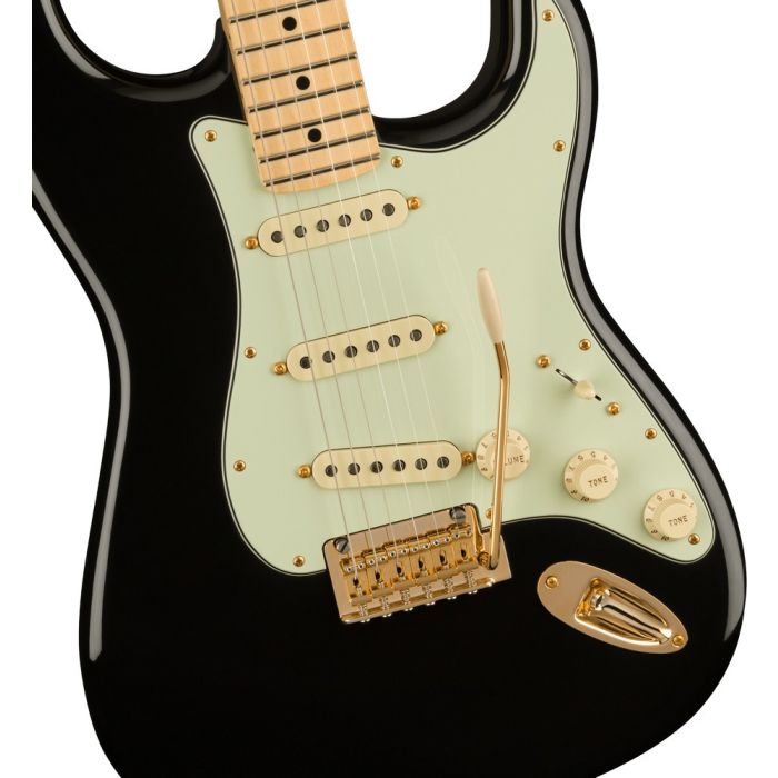 Fender Limited Edition Player Stratocaster MN, Black body closeup
