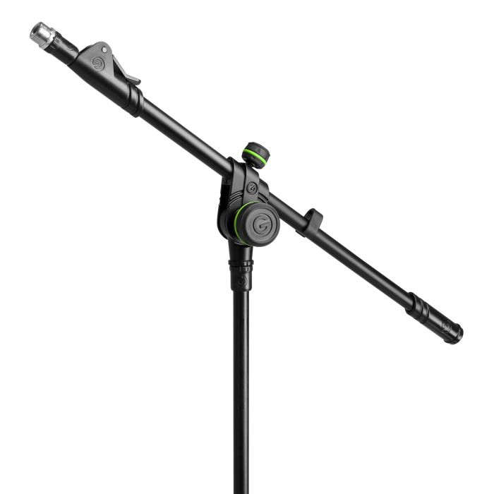 Gravity Microphone Stand with Folding Tripod Base and 2-Point Adjustment Telescoping Boom mani angle adjustment