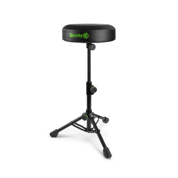 Gravity Round Musicians Stool, Foldable, Adjustable Height fully extended