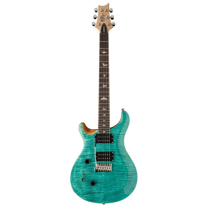 PRS SE Custom 24 Lefty Turquoise, front view