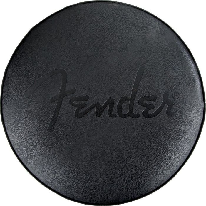 Fender Embossed Black Logo Barstool, Black top-down view