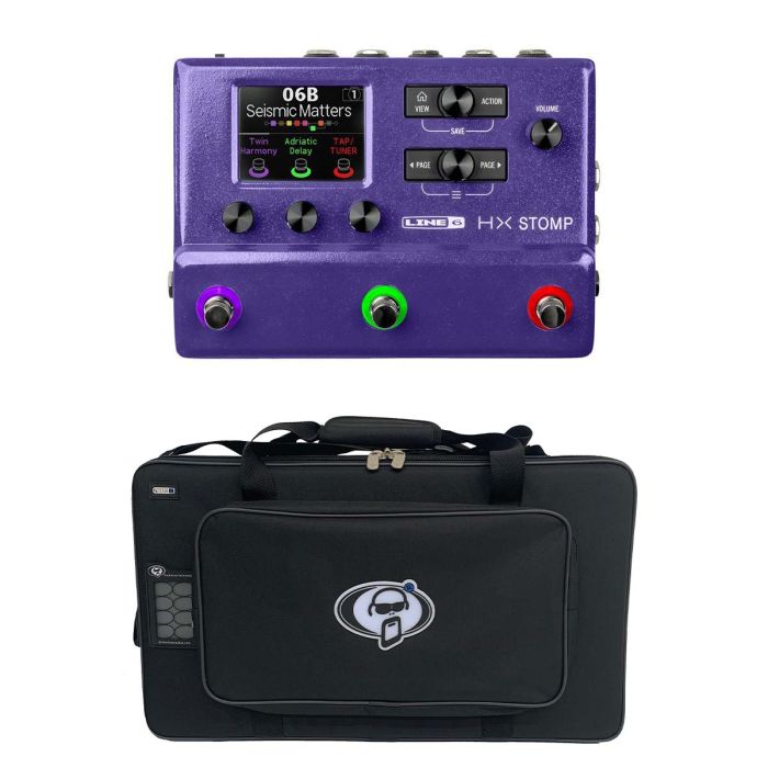 Line 6 Helix HX Stomp Ltd Purple Edition with Rigid Case