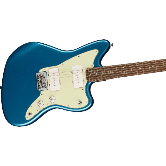 Squier Paranormal Jazzmaster XII LRL, Lake Placid Blue angled view