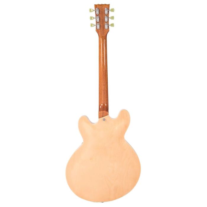 Vintage VSA500P Semi-Acoustic Guitar, Natural Maple rear view
