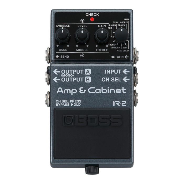 Boss IR-2 Amp and Cabinet Simulator Pedal top-down view