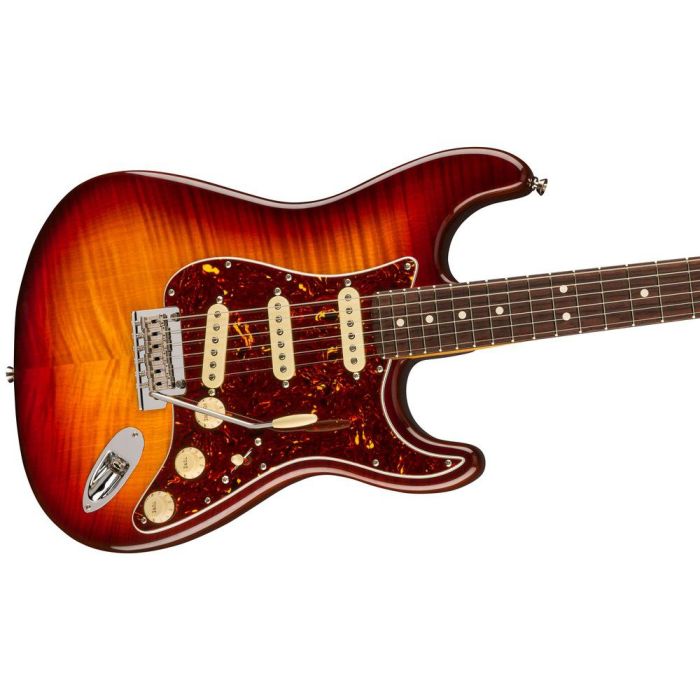 Fender 70th Anniversary American Professional Ii Stratocaster Rw Comet Burst, angled view
