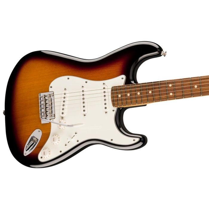 Fender 70th Anniversary Player Stratocaster Pf 2 Colour Sunburst, angled view