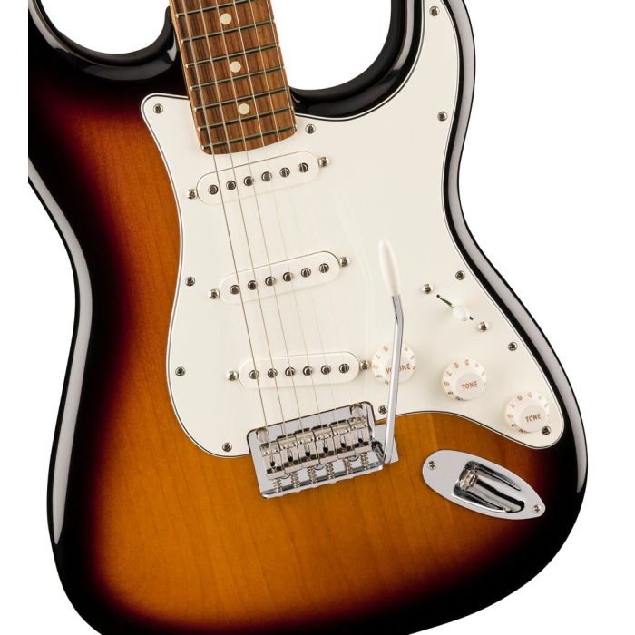 Fender 70th Anniversary Player Stratocaster Pf 2 Colour Sunburst, body closeup