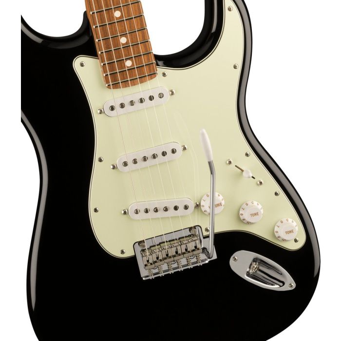 Fender Limited Edition Player Stratocaster RMN, Black body closeup