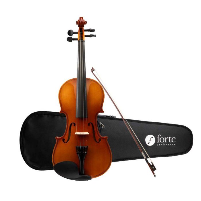 Forte VN44 4/4 Violin Outfit full view with case