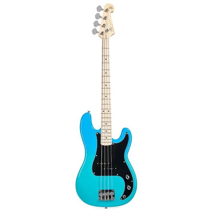 SX Electric Bass Modern Series PB, Blue front view