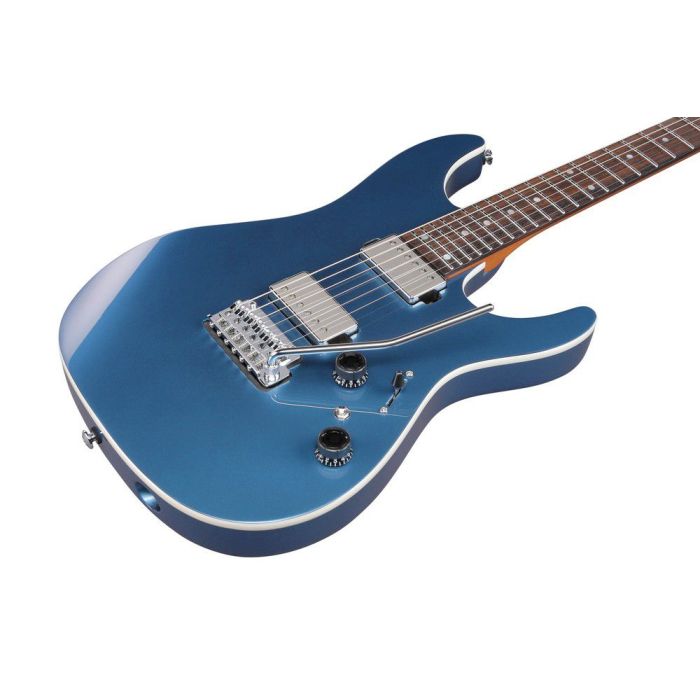 Ibanez Az42p1 pbe Prussian Blue Metallic Electric Guitar W Bag, body closeup front
