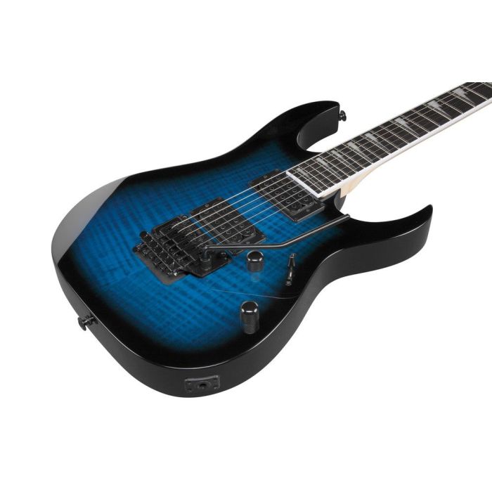 Ibanez Grg320fa tbs Transparent Blue Sunburst Electric Guitar, body closeup front
