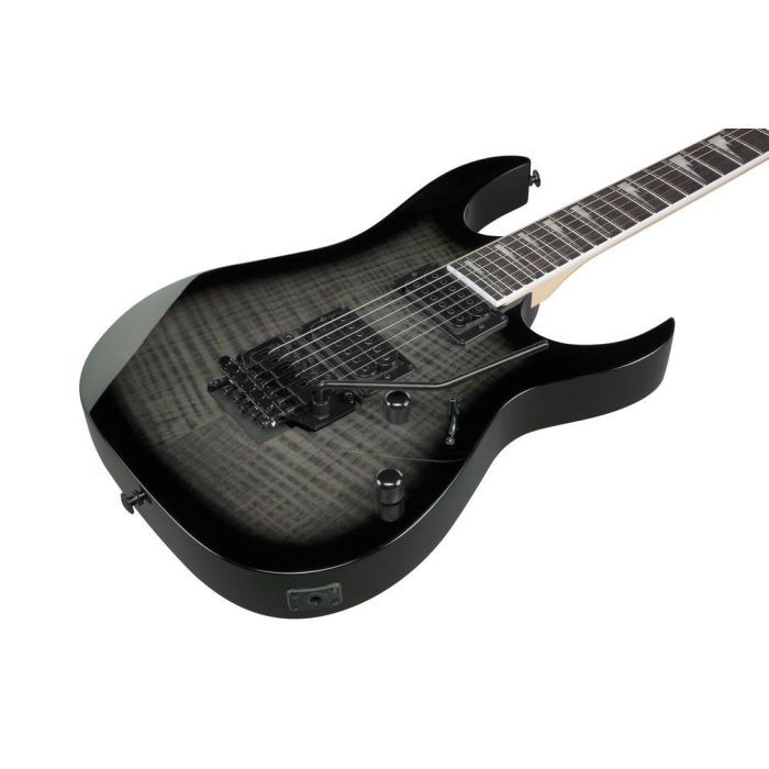 Ibanez Grg320fa tks Transparent Black Sunburst Electric Guitar, body closeup front