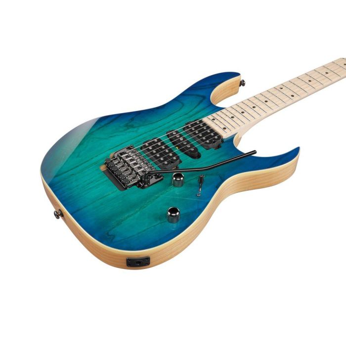Ibanez Rg470ahm bmt Blue Moon Burst Electric Guitar, body closeup front
