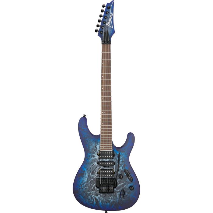 Ibanez S770 czm Cosmic Blue Frozen Matte Electric Guitar, front view
