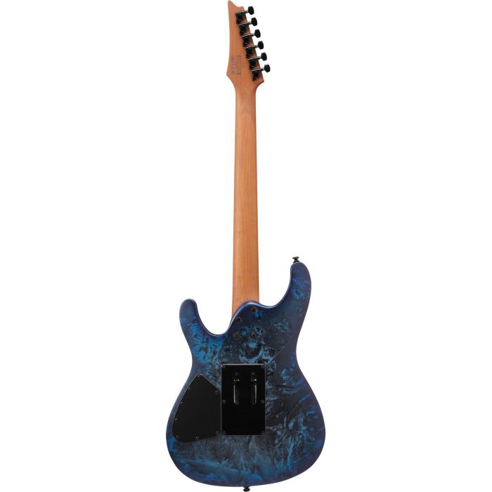 Ibanez S770 czm Cosmic Blue Frozen Matte Electric Guitar, rear view