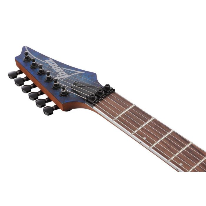 Ibanez S770 czm Cosmic Blue Frozen Matte Electric Guitar, headstock front