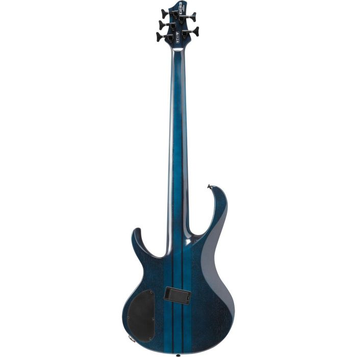 Ibanez Btb705lm ctl Cosmic Blue Starburst Low Gloss 5 String Bass Guitar, rear view