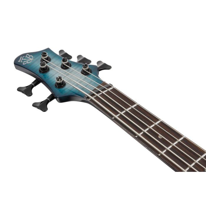 Ibanez Btb705lm ctl Cosmic Blue Starburst Low Gloss 5 String Bass Guitar, headstock front