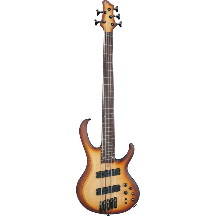 Ibanez Btb705lm nnf Natural Browned Burst Flat 5 String Bass Guitar, front view