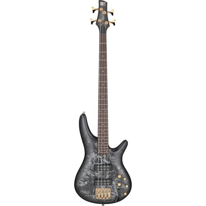 Ibanez Sr300edx bzm Black Ice Frozen Matte Bass Guitar, front view