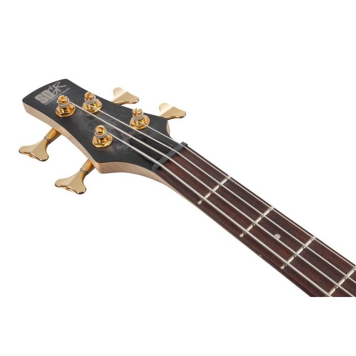Ibanez Sr300edx bzm Black Ice Frozen Matte Bass Guitar, headstock front