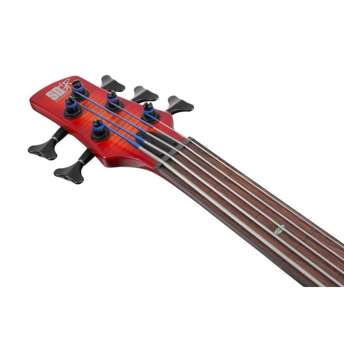 Ibanez Srd905f btl Brown Topaz Burst Low Gloss 5 String Bass Guitar, headstock front
