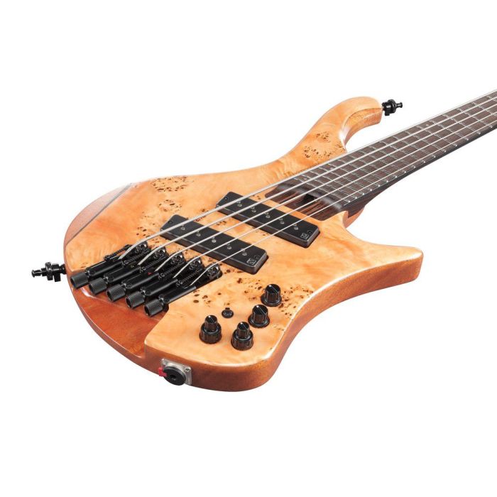 Ibanez Ehb1505sms fnl Florid Natural Low Gloss 5 String Bass Guitar, body closeup front