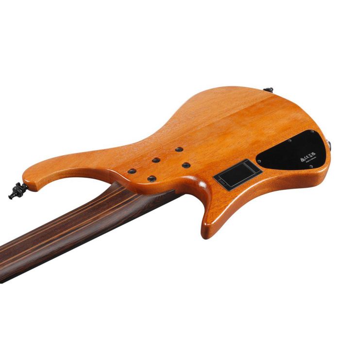 Ibanez Ehb1505sms fnl Florid Natural Low Gloss 5 String Bass Guitar, body closeup rear