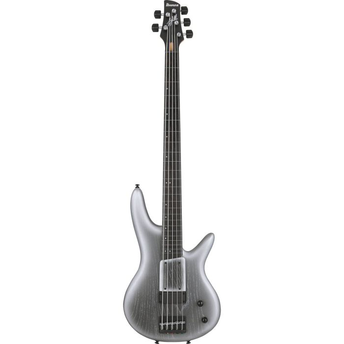 Ibanez Gwb25th swf Silver Wave Burst Flat 5 String Bass Guitar, front view