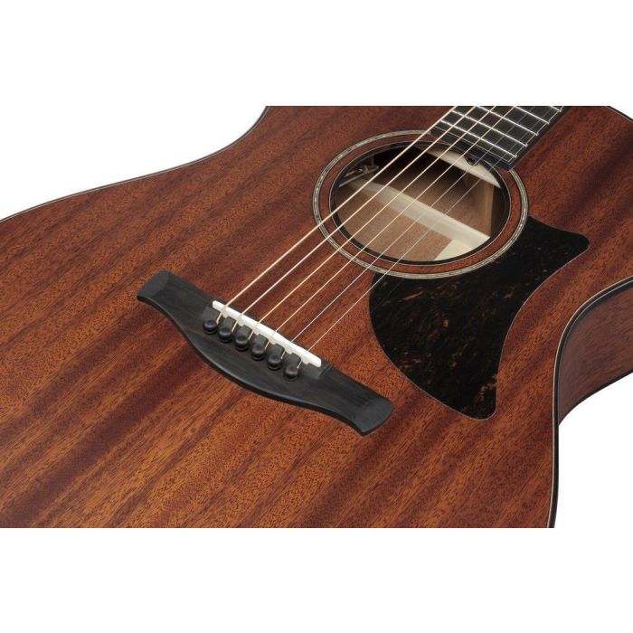 Ibanez Aam740e lg Natural LG Electro acoustic Guitar W Case, body closeup