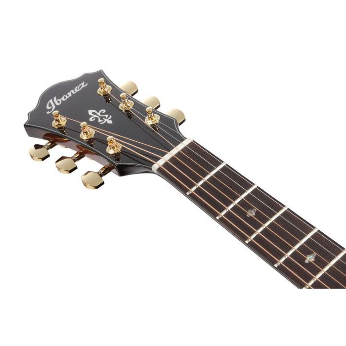 Ibanez Ae340fmh mhs Mahogany Sunburst High Gloss Electro acoustic Guitar, headstock front