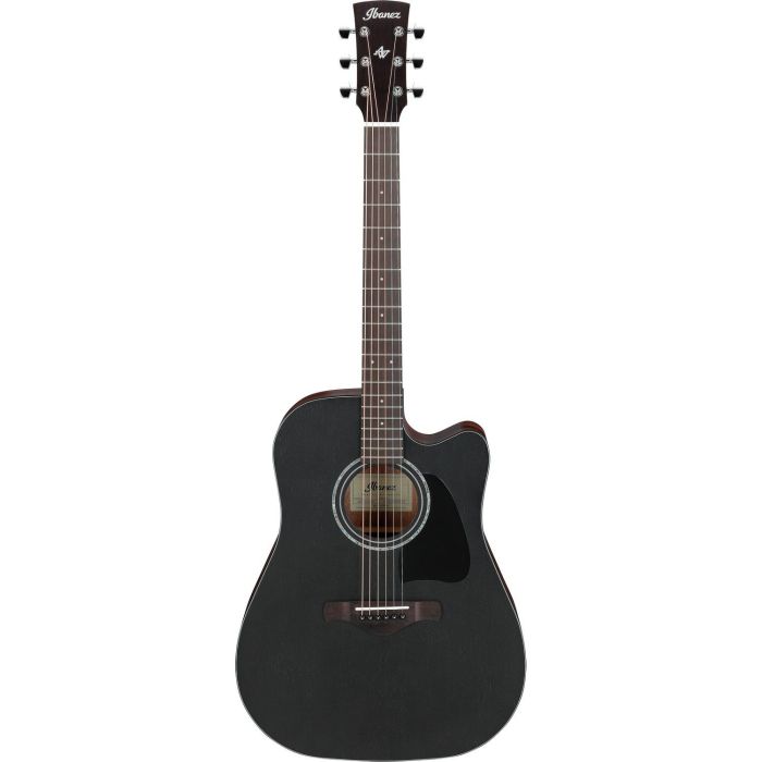 Ibanez Aw247ce wkh Weathered Black Open Pore Electro acoustic, front view
