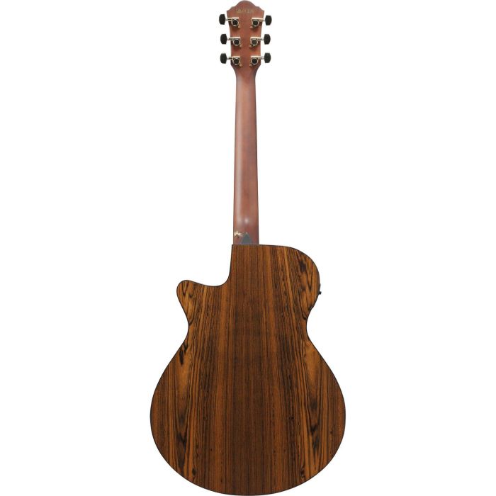 Ibanez Aeg74 mhs Mahogany Sunburst High Gloss Electro acoustic Guitar, rear view